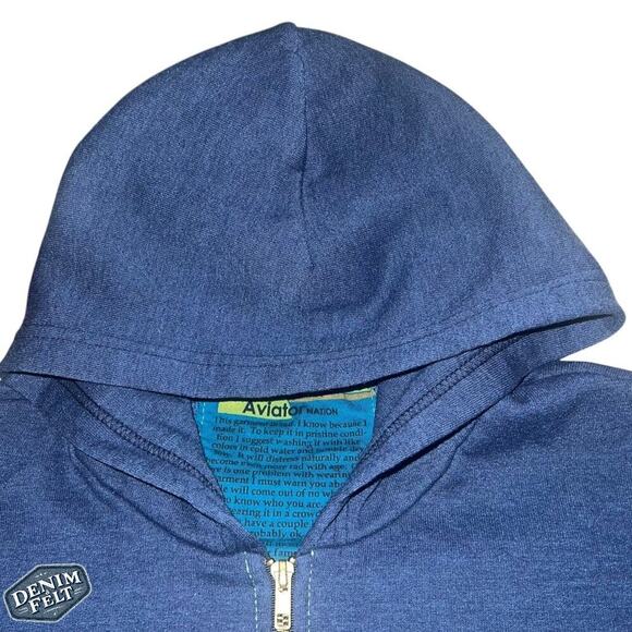 Aviator Nation x SoulCycle Navy Blue/Pink Full Zip Hoodie/Sweatshirt | PRELOVED! - Picture 11 of 16